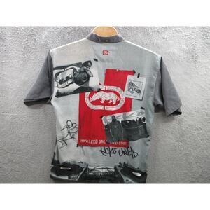 Vintage Y2K Marc Ecko Unlimited Polyester Men's XL Button Shirt Made in Korea